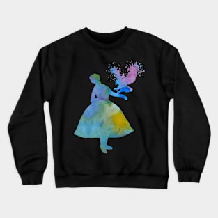 Girl with an eagle Crewneck Sweatshirt